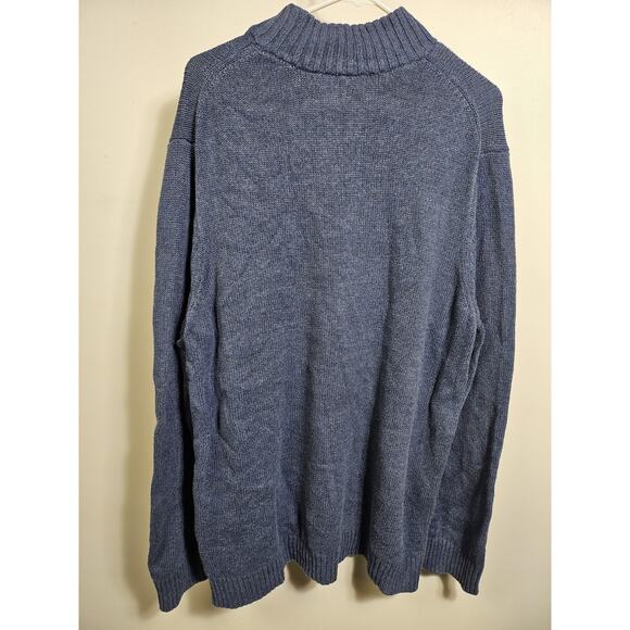 Mens Gray Croft & Barrow Sweater 1/4 Zip Long Sleeve Size 2XB - Picture 5 of 13